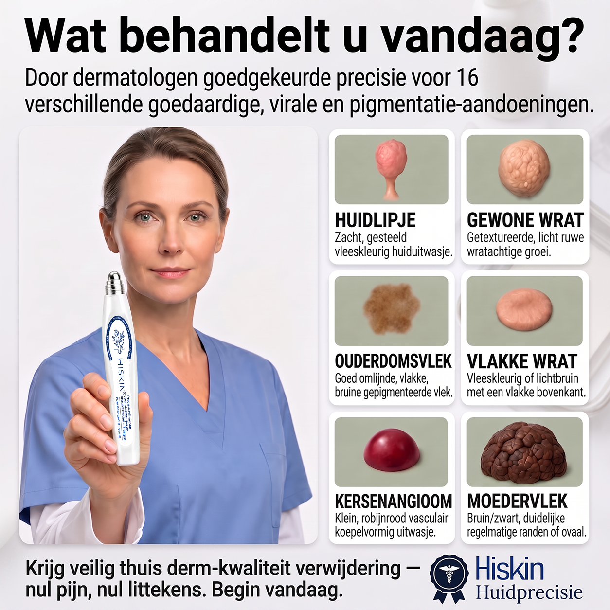 荷) 𝐇𝐈𝐒𝐊𝐈𝐍®👩‍⚕️ 7-daagse huidtag & littekenverwijderaar Pijnloze & littekenvrije geavanceerde rollerballpen voor het verwijderen van onvolkomenheden
